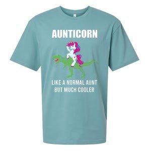 Funny Aunt Unicorn Aunticorn Crazy Aunt Gift Gift Sueded Cloud Jersey T-Shirt