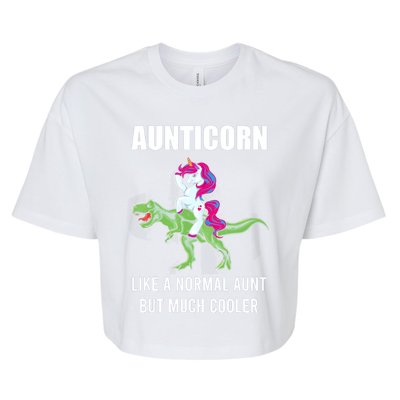 Funny Aunt Unicorn Aunticorn Crazy Aunt Gift Gift Bella+Canvas Jersey Crop Tee