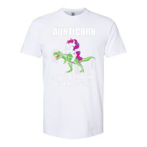 Funny Aunt Unicorn Aunticorn Crazy Aunt Gift Gift Softstyle CVC T-Shirt