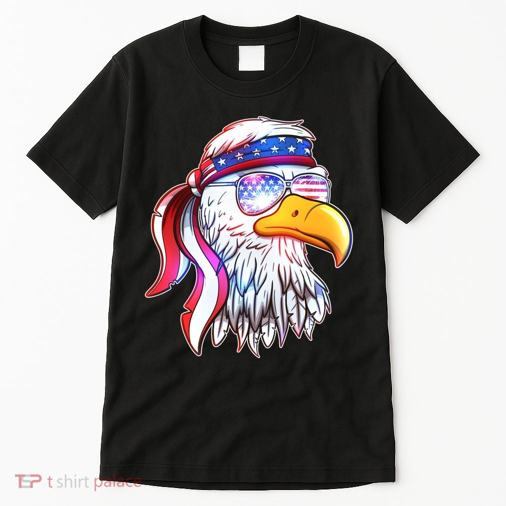 Funny American USA Flag Bandana Eagle Tall T-Shirt