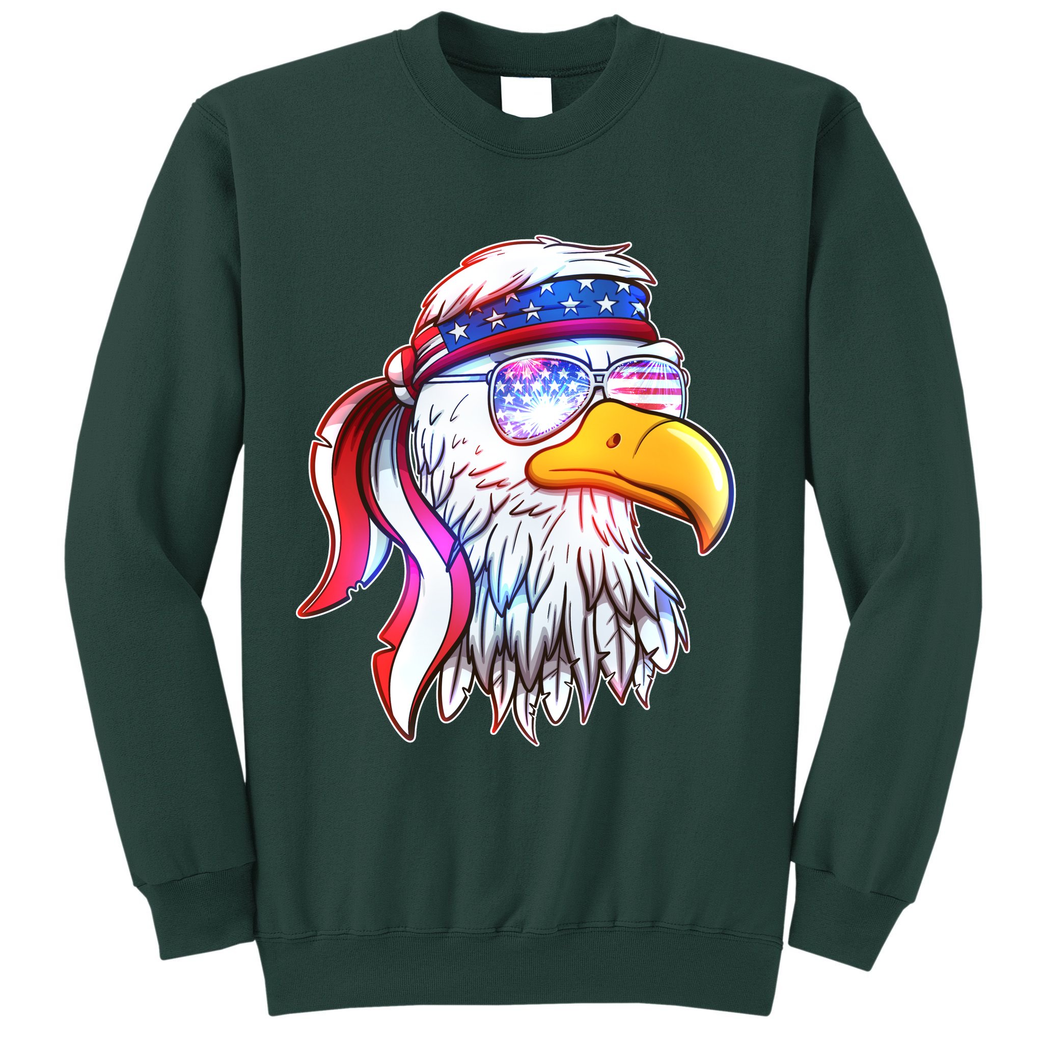 Funny American USA Flag Bandana Eagle Sweatshirt