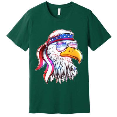 Funny American USA Flag Bandana Eagle Premium T-Shirt