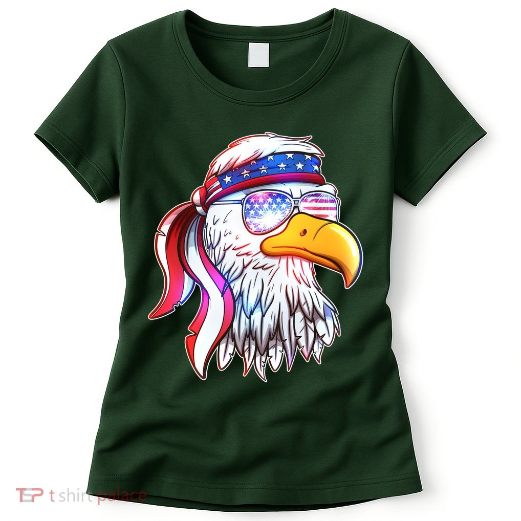 Funny American USA Flag Bandana Eagle Women's T-Shirt