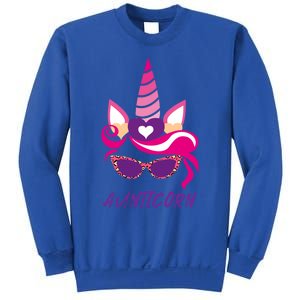 Funny Aunticorn Unicorn Cute Leopard Print Shades Aunt Gift Sweatshirt