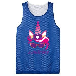 Funny Aunticorn Unicorn Cute Leopard Print Shades Aunt Gift Mesh Reversible Basketball Jersey Tank