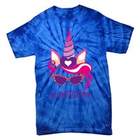 Funny Aunticorn Unicorn Cute Leopard Print Shades Aunt Gift Tie-Dye T-Shirt