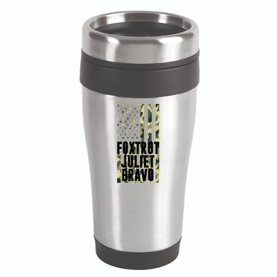 FJB Army Usa Flag Foxtrot Juliet Bravo 16oz Travel Tumbler