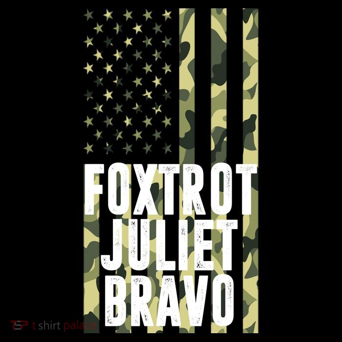 FJB Army Usa Flag Foxtrot Juliet Bravo Pom Pom 12in Knit Beanie