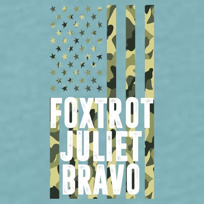 FJB Army Usa Flag Foxtrot Juliet Bravo Sueded Cloud Jersey T-Shirt