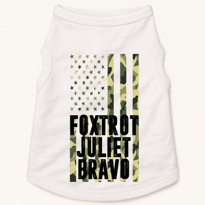 FJB Army Usa Flag Foxtrot Juliet Bravo Doggie Tank