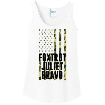 FJB Army Usa Flag Foxtrot Juliet Bravo Ladies Essential Tank