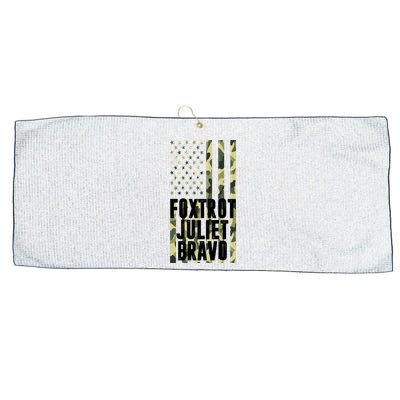 FJB Army Usa Flag Foxtrot Juliet Bravo Large Microfiber Waffle Golf Towel