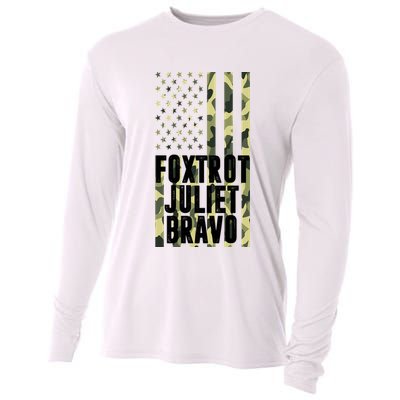 FJB Army Usa Flag Foxtrot Juliet Bravo Cooling Performance Long Sleeve Crew