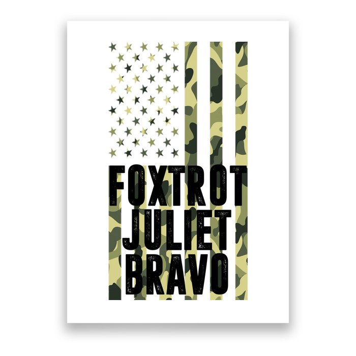 FJB Army Usa Flag Foxtrot Juliet Bravo Poster