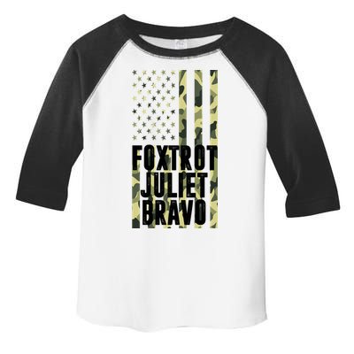 FJB Army Usa Flag Foxtrot Juliet Bravo Toddler Fine Jersey T-Shirt