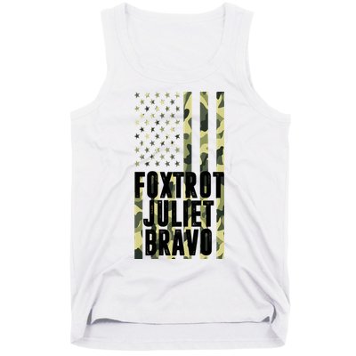 FJB Army Usa Flag Foxtrot Juliet Bravo Tank Top