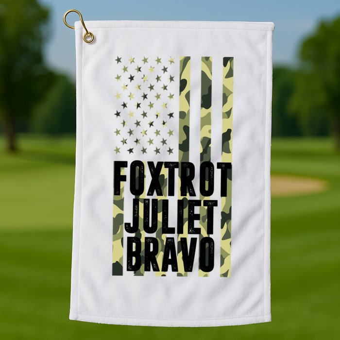 FJB Army Usa Flag Foxtrot Juliet Bravo Golf Towel