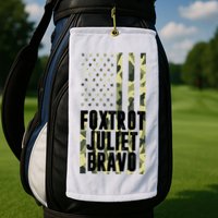FJB Army Usa Flag Foxtrot Juliet Bravo Golf Towel