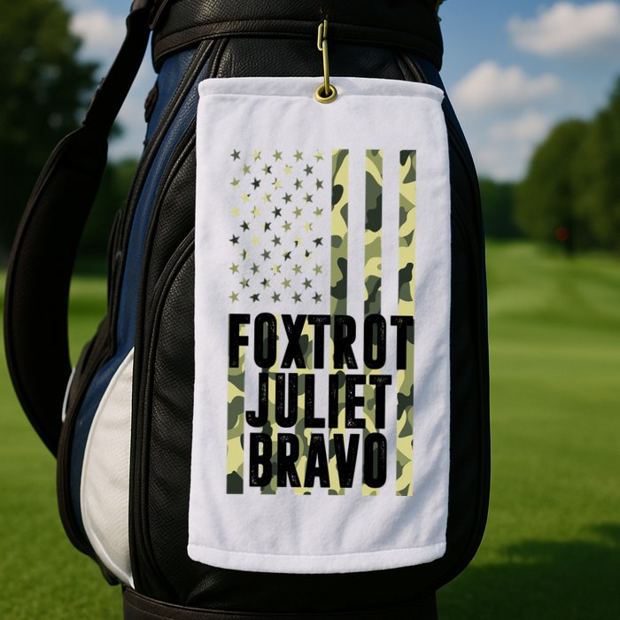 FJB Army Usa Flag Foxtrot Juliet Bravo Golf Towel