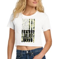 FJB Army Usa Flag Foxtrot Juliet Bravo Crop Top
