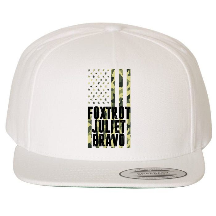 FJB Army Usa Flag Foxtrot Juliet Bravo Wool Snapback Cap