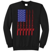 Fishing American USA Flag For Bass Fisherman Gifts Daddy Sweatshirt