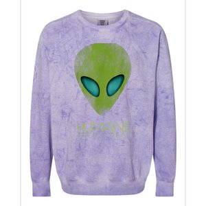 Funny Aliens UFO Colorblast Crewneck Sweatshirt