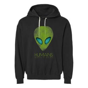 Funny Aliens UFO Garment-Dyed Fleece Hoodie