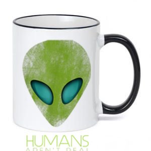 Funny Aliens UFO 11oz Black Color Changing Mug