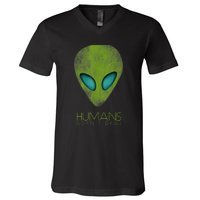 Funny Aliens UFO V-Neck T-Shirt