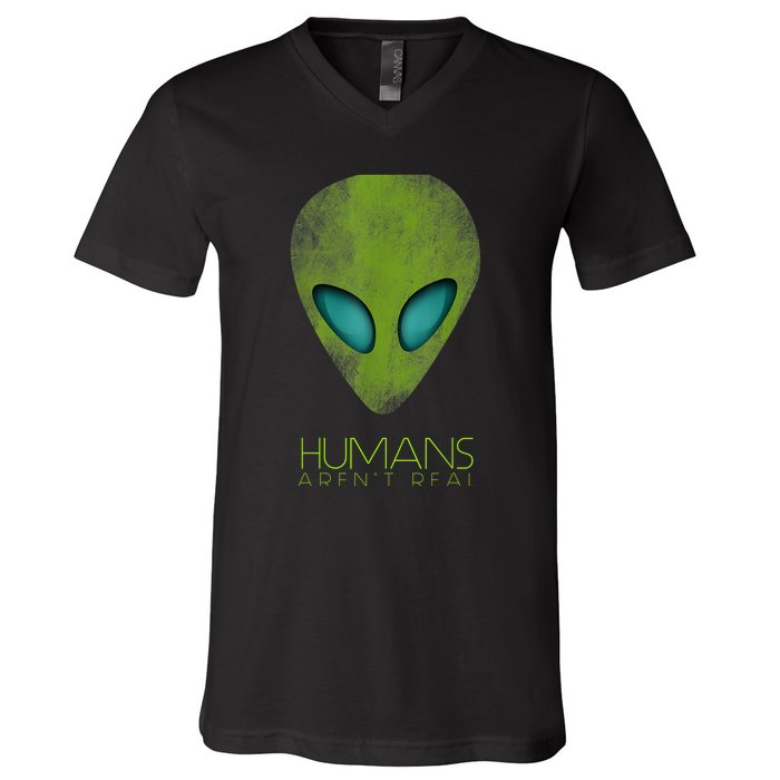 Funny Aliens UFO V-Neck T-Shirt