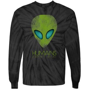 Funny Aliens UFO Tie-Dye Long Sleeve Shirt