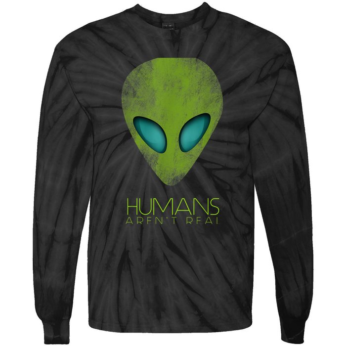 Funny Aliens UFO Tie-Dye Long Sleeve Shirt