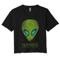 Funny Aliens UFO Women's Crop Top Tee