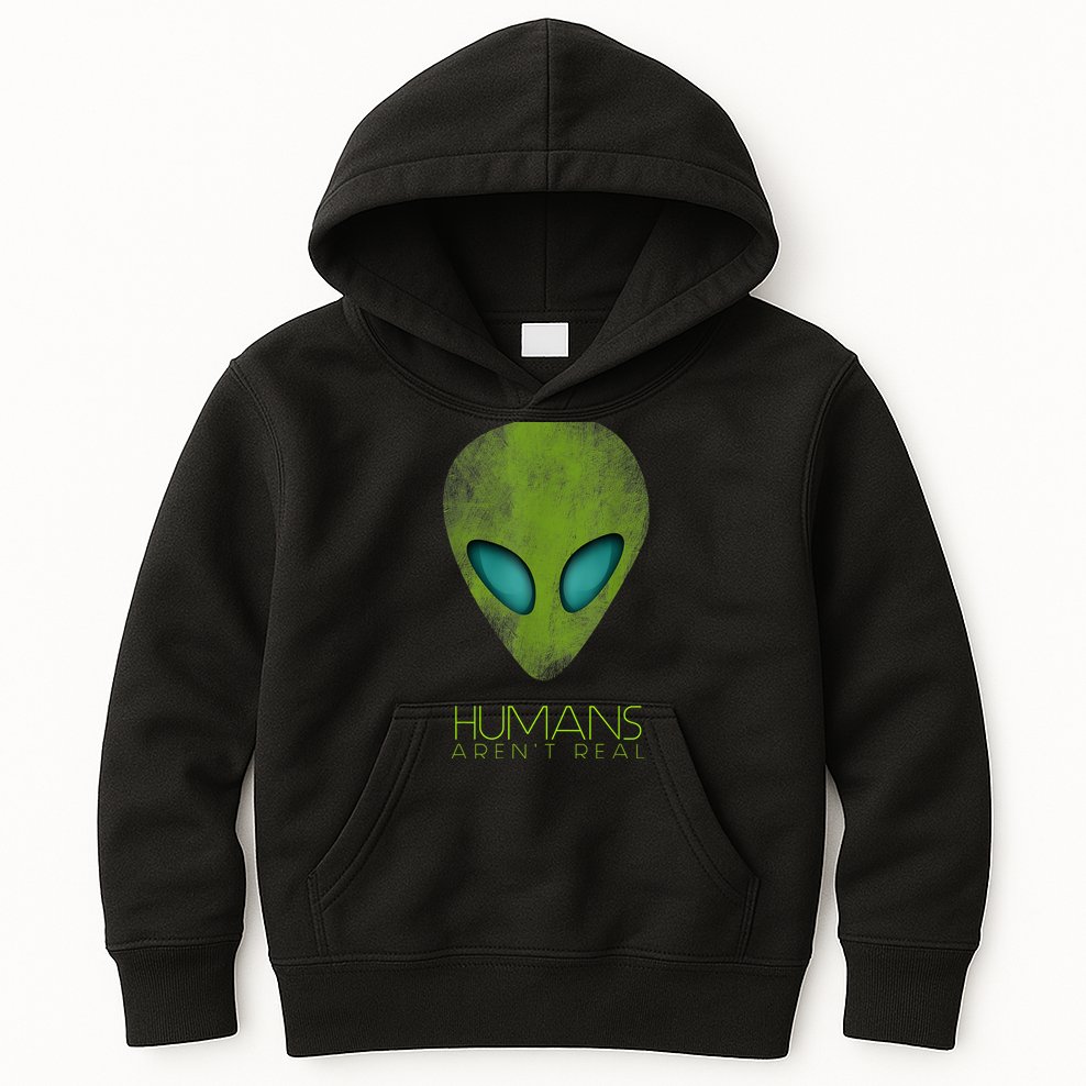 Funny Aliens UFO Kids Hoodie