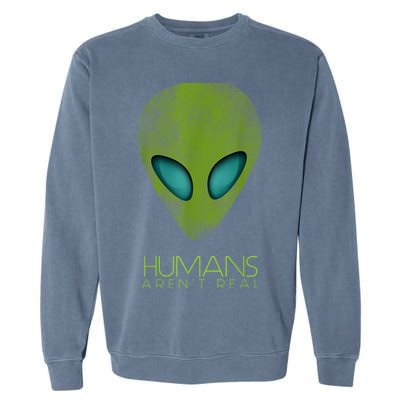 Funny Aliens UFO Garment-Dyed Sweatshirt