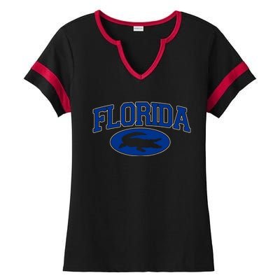 Florida Alligators University Team Logo Ladies Halftime Notch Neck Tee