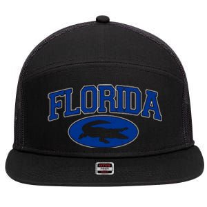 Florida Alligators University Team Logo 7 Panel Mesh Trucker Snapback Hat