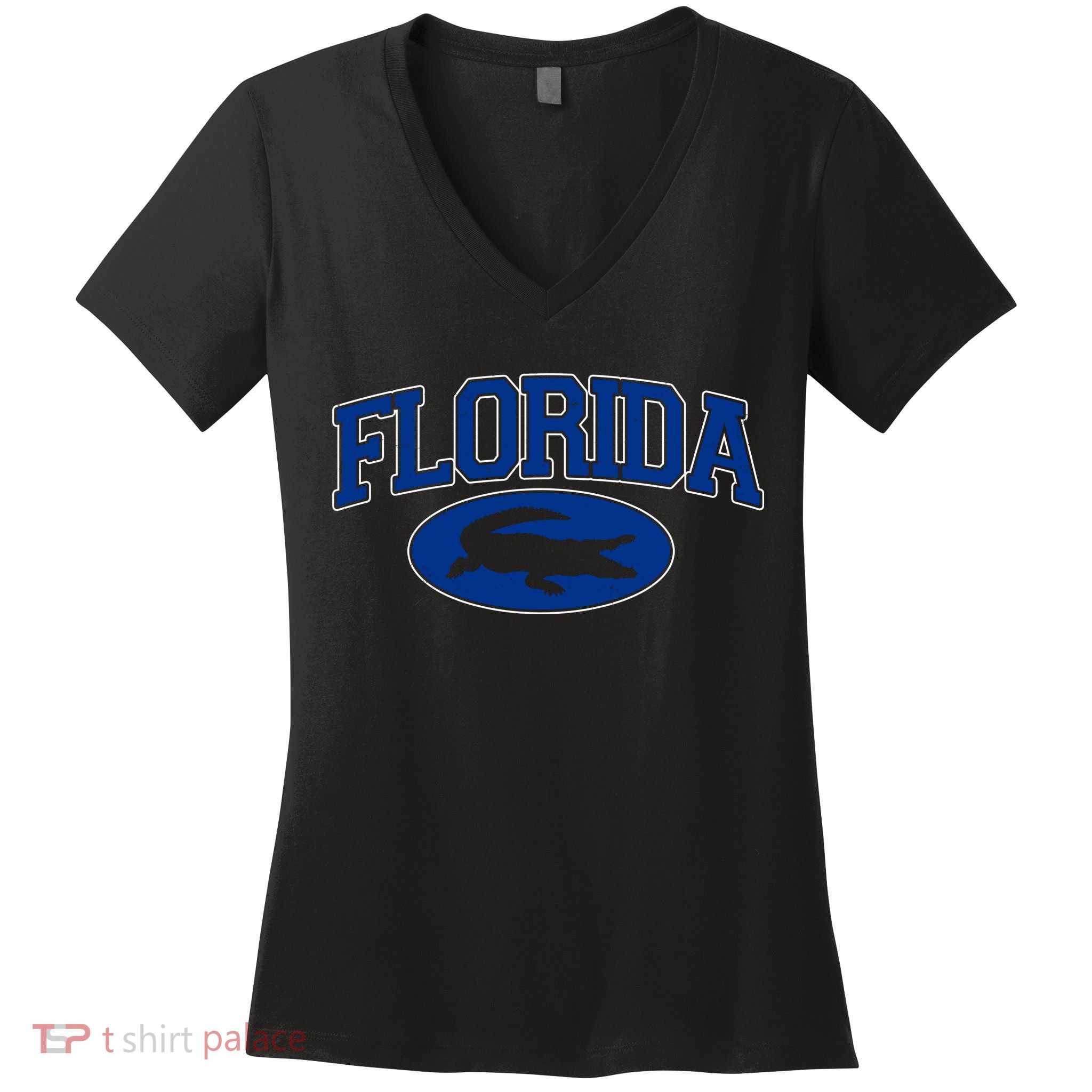 Florida Alligators University Team Logo Women's V-Neck T-Shirt