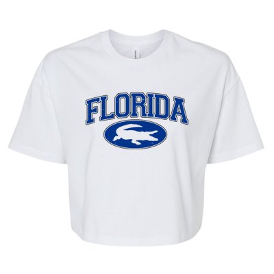 Florida Alligators University Team Logo Bella+Canvas Jersey Crop Tee