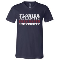 Florida Atlantic University FAU Owls Between The Lines V-Neck T-Shirt