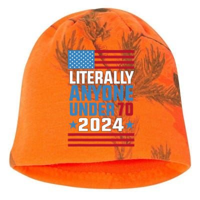 Funny Anyone Under 70 For 2024 President Election 2024 Kati - Camo Knit Beanie