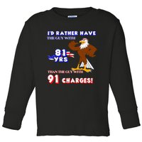 Funny American Usa Political Election 2024 Pro Joe Biden Toddler Long Sleeve Shirt