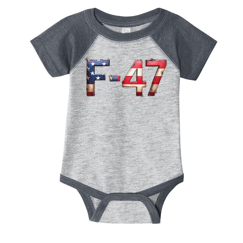 F-47 Aircraft USA Superpower Dominance Vintage Warbird Infant Baby Jersey Bodysuit