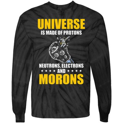 Funny Astronomy Uranus Astronomer Astrophysics Tie-Dye Long Sleeve Shirt
