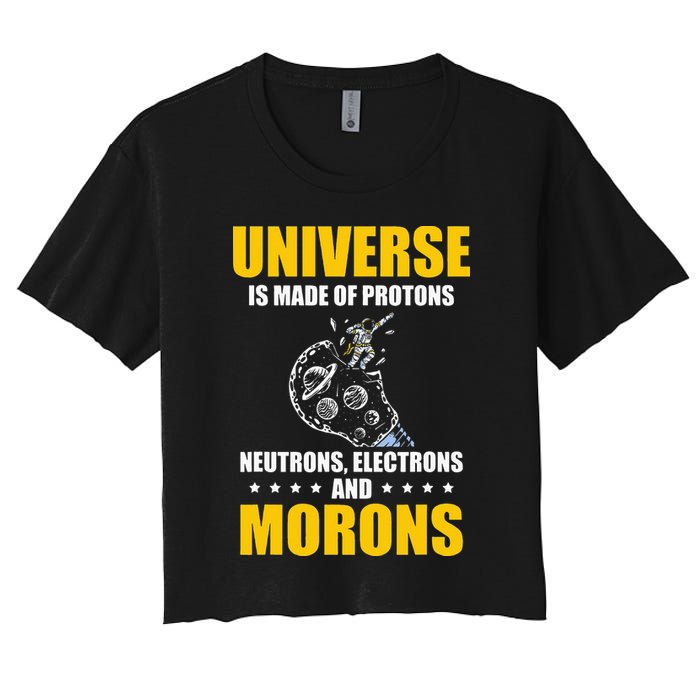 Funny Astronomy Uranus Astronomer Astrophysics Women's Crop Top Tee