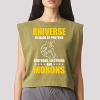 Funny Astronomy Uranus Astronomer Astrophysics Garment-Dyed Women's Muscle Tee
