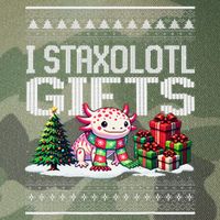 Funny Axolotl Ugly Christmas Sweater Stacks Axolotl Presents Legacy Tie Dye Trucker Hat