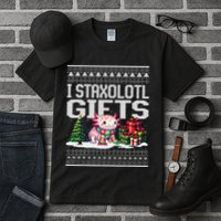 Funny Axolotl Ugly Christmas Sweater Stacks Axolotl Presents Tall T-Shirt