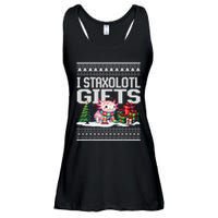 Funny Axolotl Ugly Christmas Sweater Stacks Axolotl Presents Ladies Essential Flowy Tank